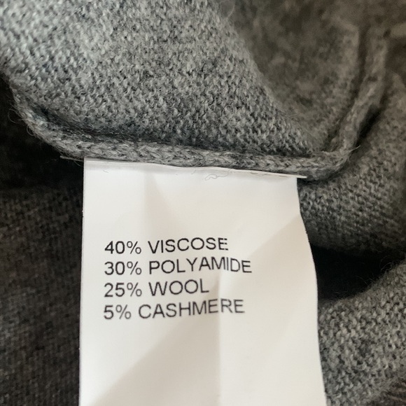 📌 Filippo Riberti cashmere wool blend 1/4 zip pullover sweater gray M - Picture 8 of 9